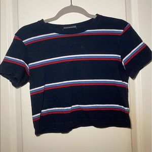 BRANDY MELVILLE STRIPED CROPPED TOP